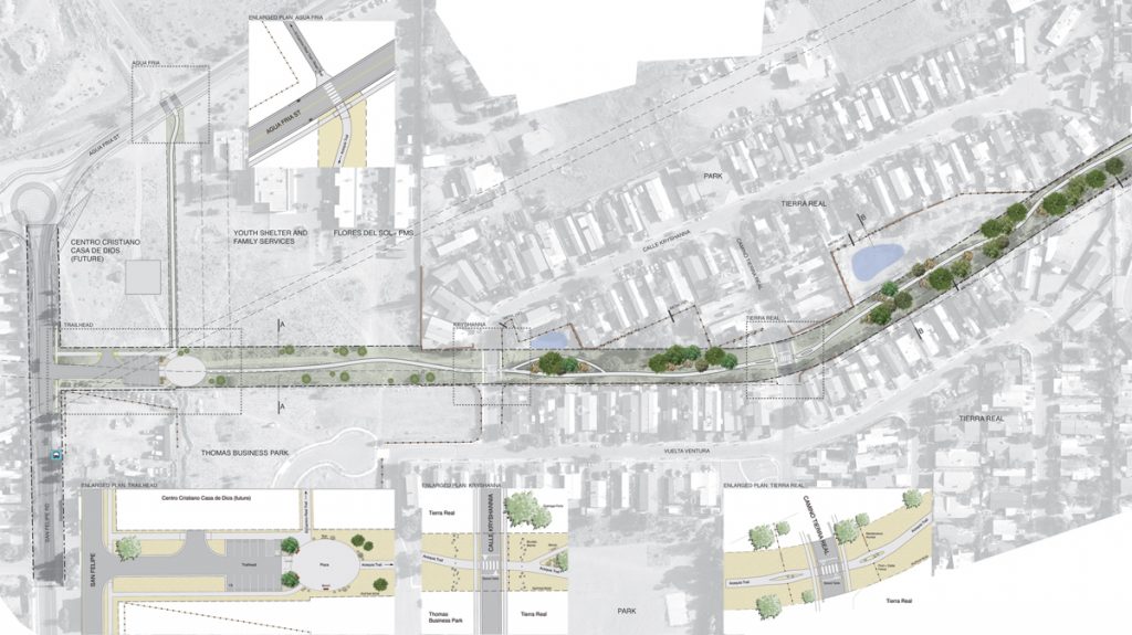 Acequia Trail site plan and revegetation strategy