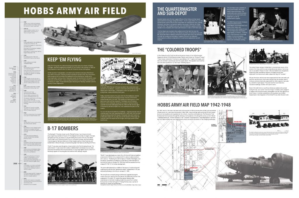 Hobbs Airforce Base interpretive signage