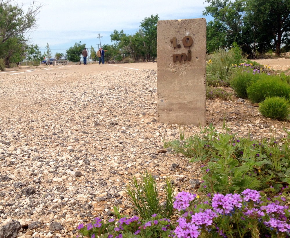Footing used for trail marker