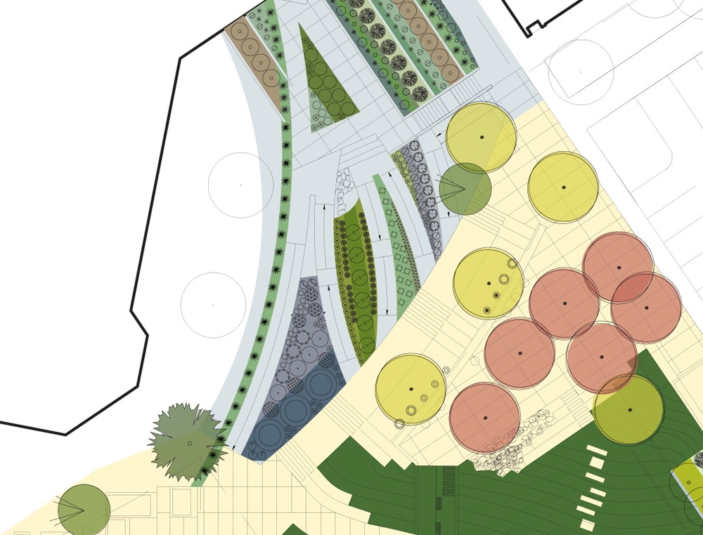 CNM main campus' stepped garden