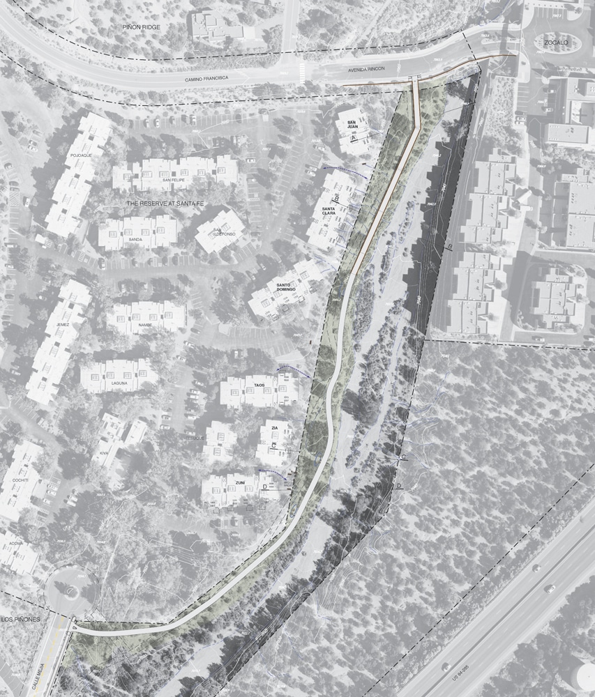 Proposed trail alignment for the Canada Rincon trail